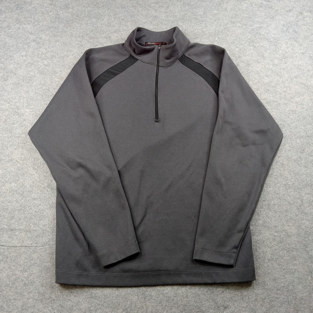 Nike Tiger Woods Pullover Mens Medium Gray 1/4 Zip Long Sleeve Golf 286781-060